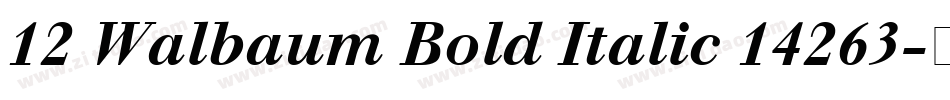 12 Walbaum Bold Italic 14263字体转换